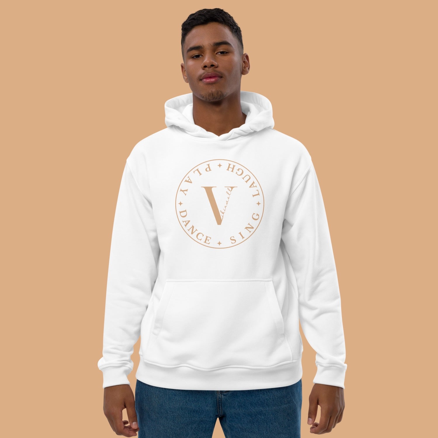 DSLP Vibinwell Premium Eco Hoodie - Gold Logo Front