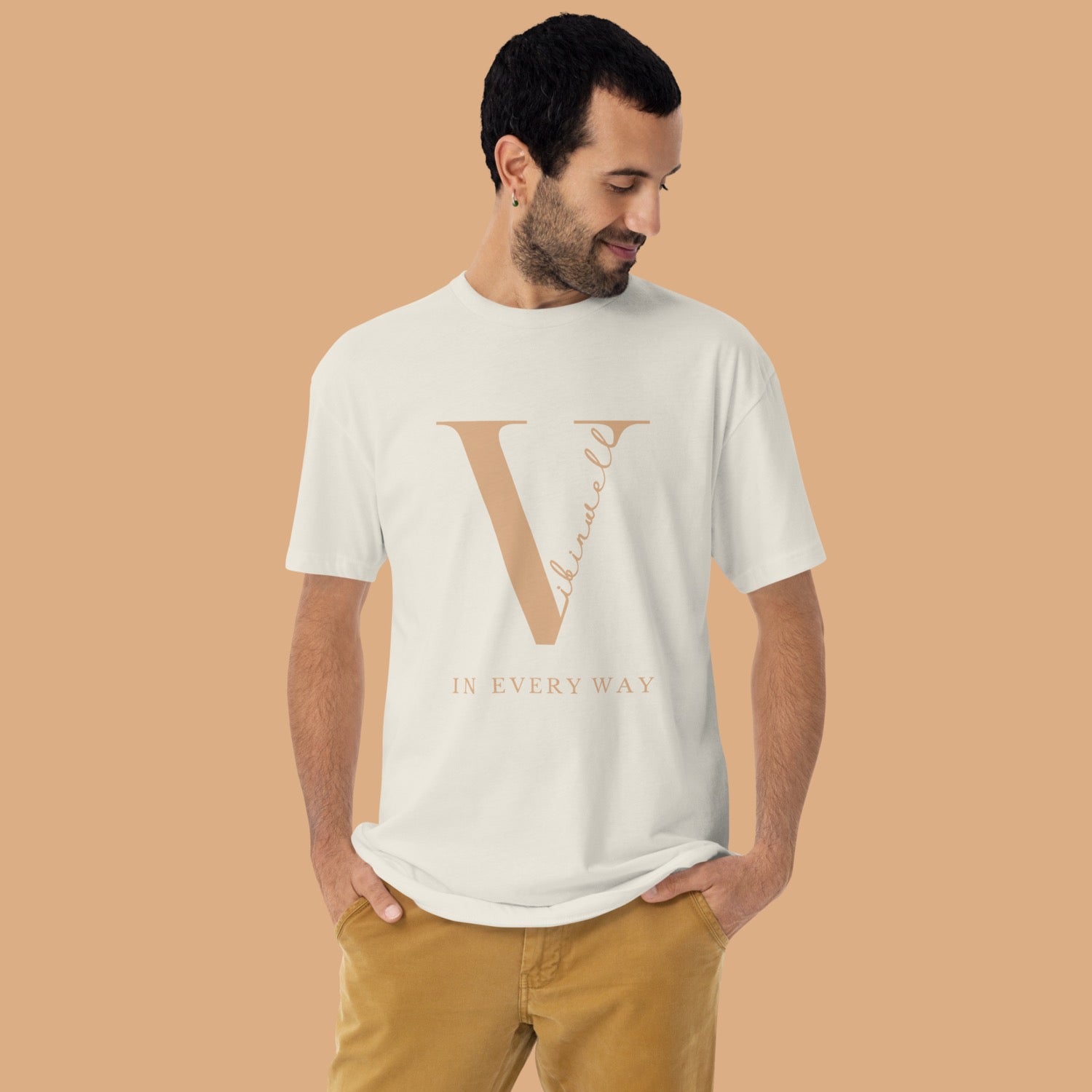 Original Sustainable Vibinwell T-Shirt - Gold Logo Front