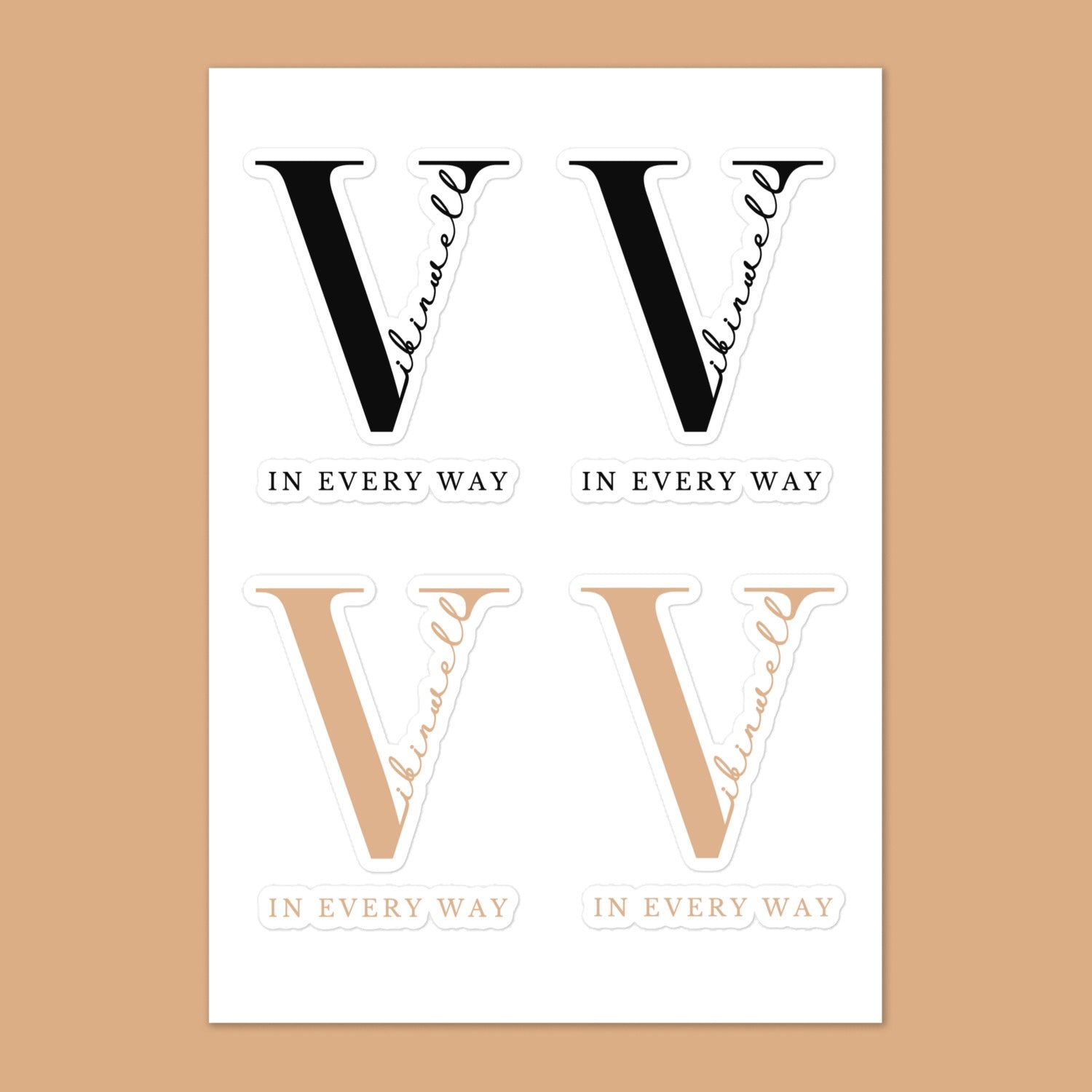 Vibinwell In Every Way Logo Sticker Sheet