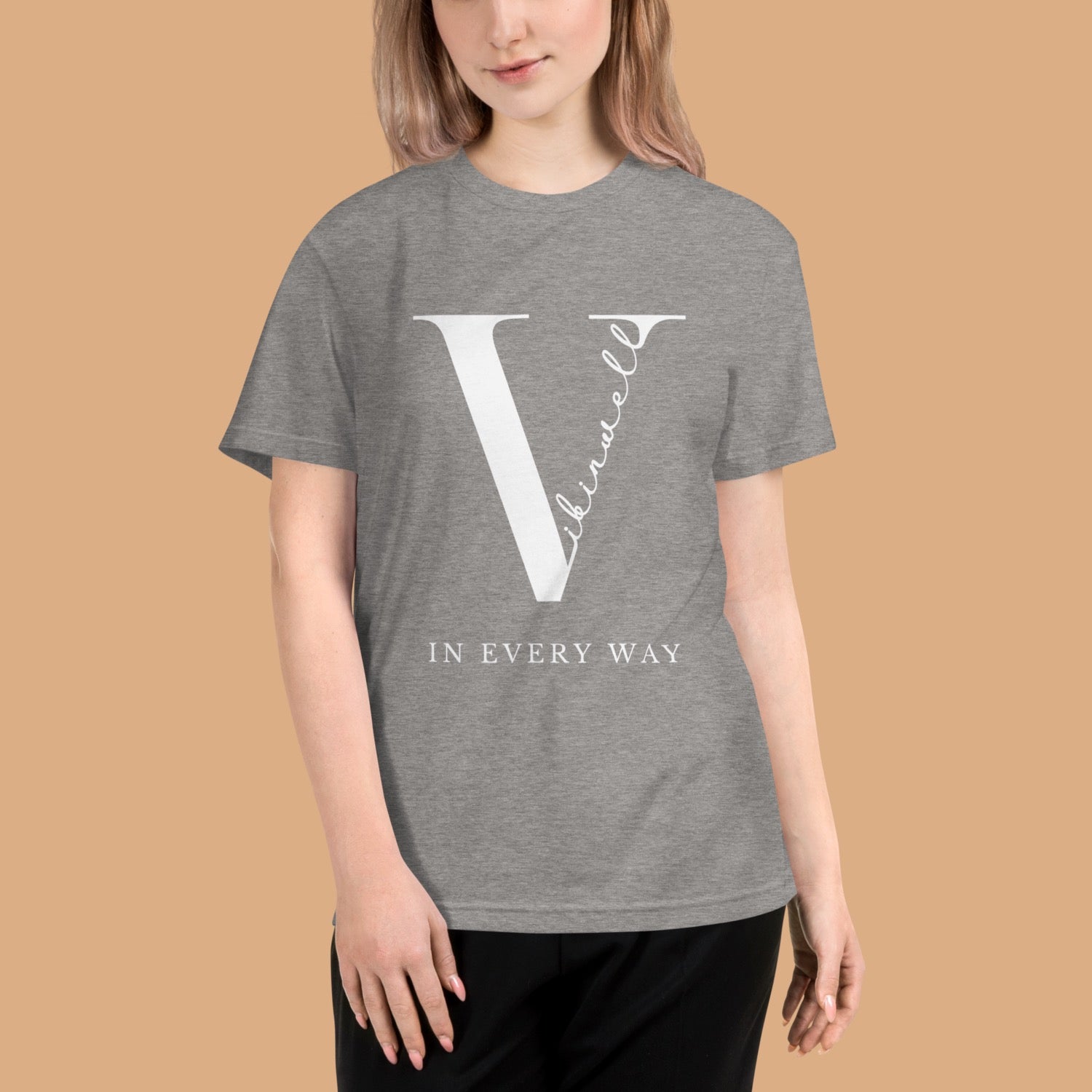 Original Sustainable Vibinwell T-Shirt - White Logo Front