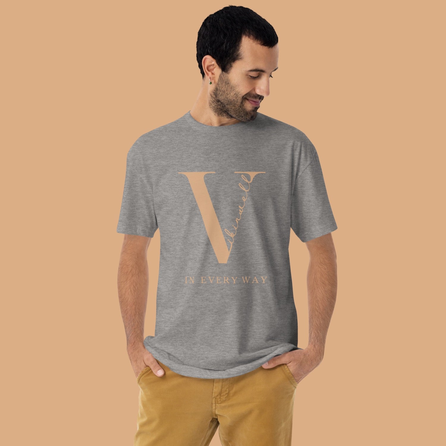 Original Sustainable Vibinwell T-Shirt - Gold Logo Front