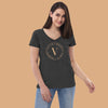 DSLP Vibinwell Women’s Recycled V-neck T-shirt Gold Logo