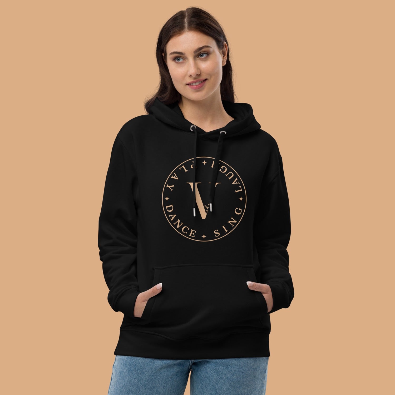 DSLP Vibinwell Premium Eco Hoodie - Gold Logo Front