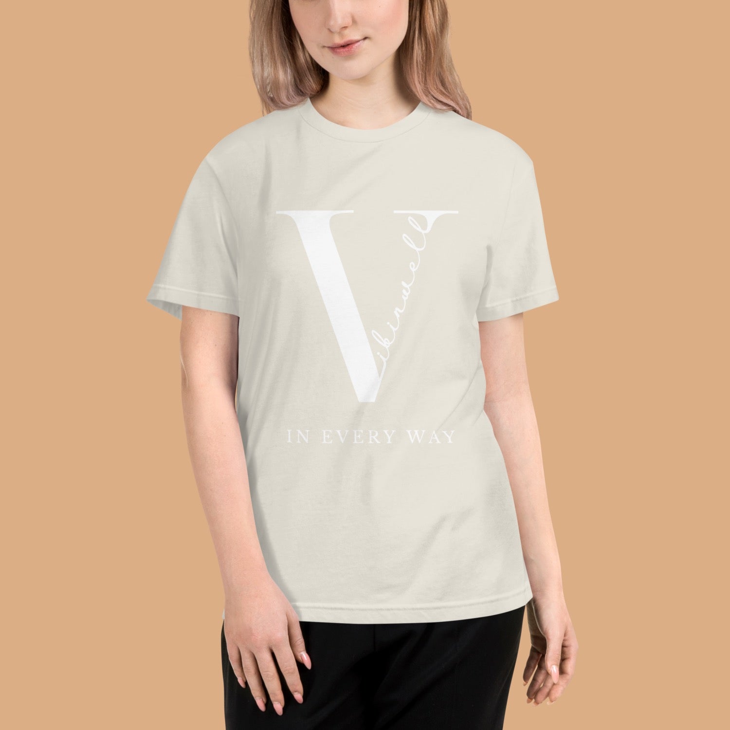 Original Sustainable Vibinwell T-Shirt - White Logo Front