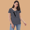 Original Vibinwell Women’s Recycled V-neck T-shirt Black Logo