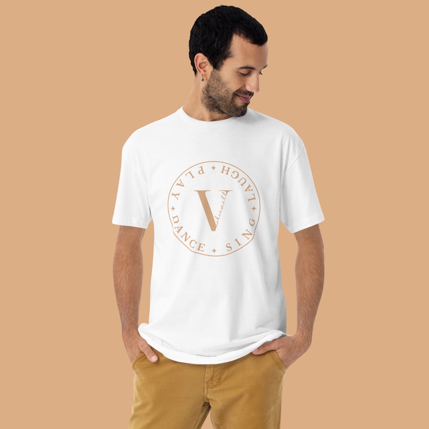 DSLP Sustainable Vibinwell T-Shirt - Gold Logo Front