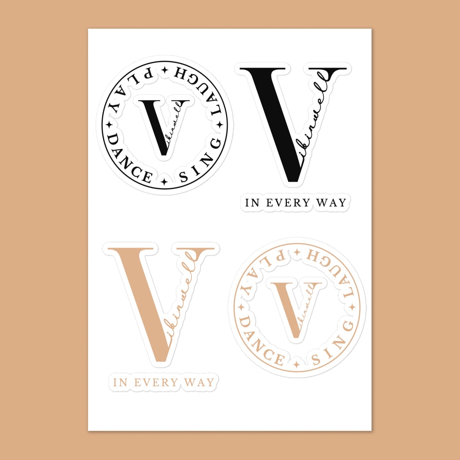 Vibinwell Multi-Logo Sticker Sheet